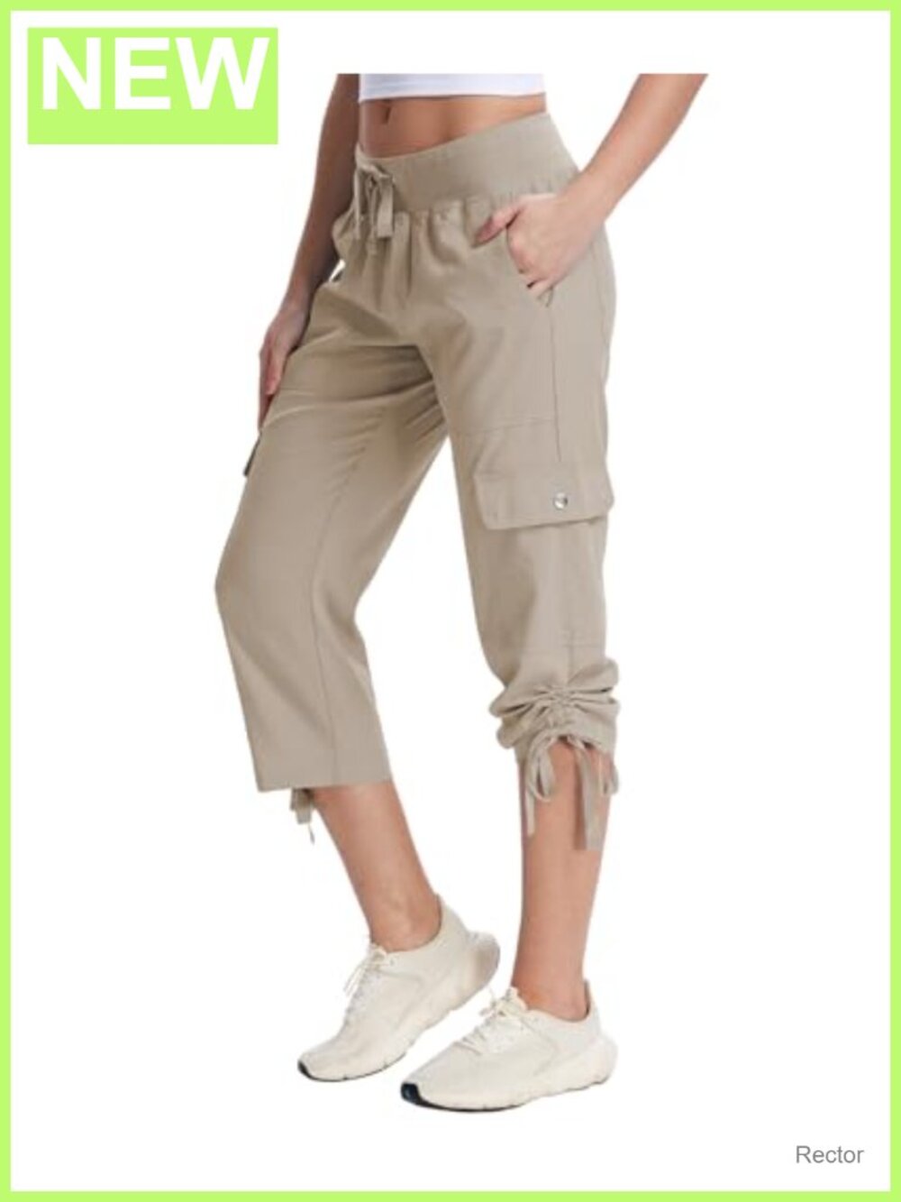 Women's Capri Cargo Hiking Pants Quick Dry with 6 Pockets Lightweight